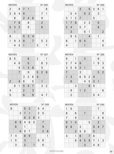 grilles de sudoku à imprimer