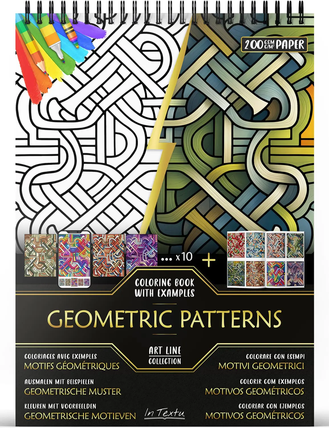 "Geometric patterns" – relaxing and creative coloring book for adults Adult coloring book with 30 original designs to color, perfect for relaxation, creativity, and mindfulness.