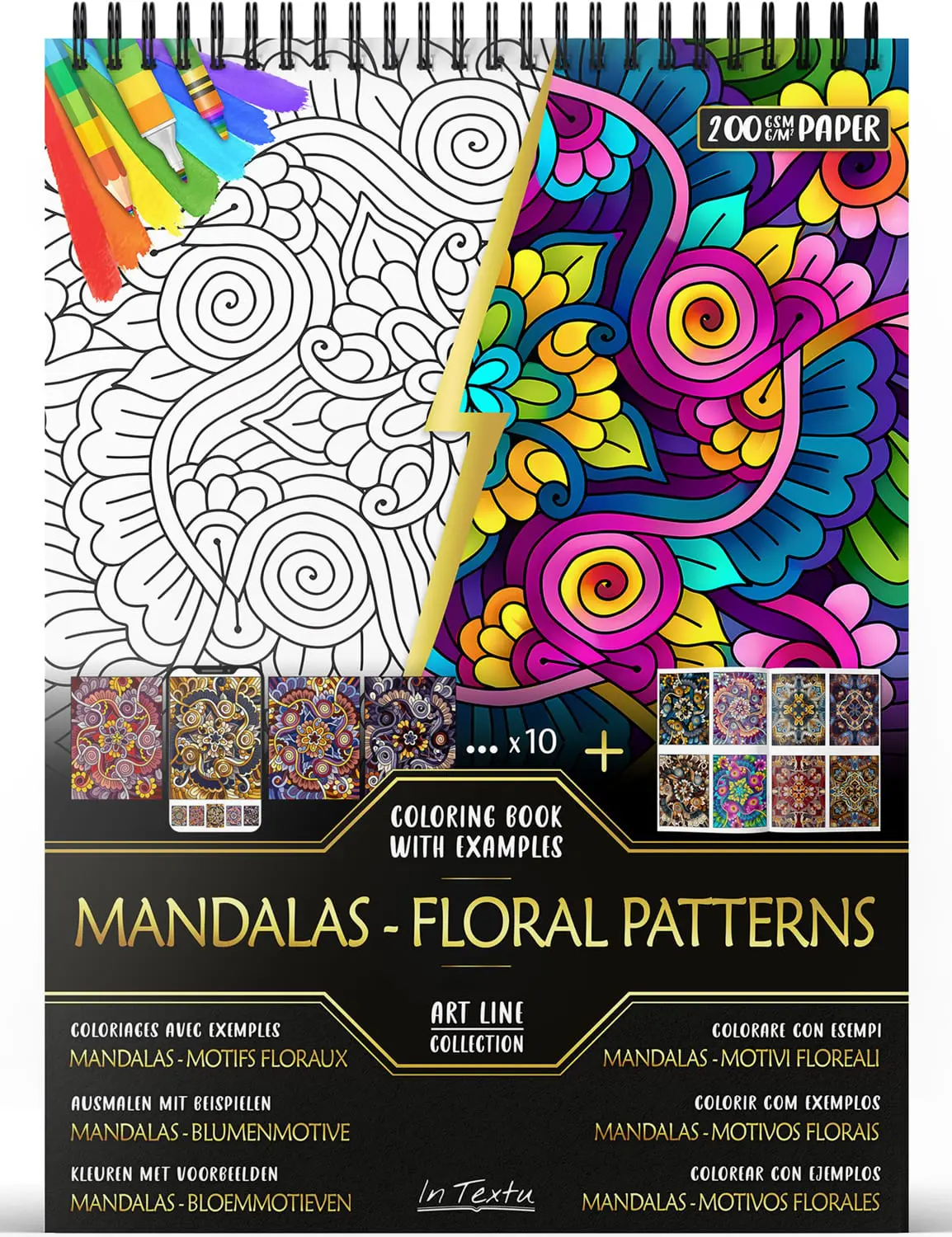 "Mandalas - Floral patterns" – relaxing and creative coloring book for adults Adult coloring book with 30 original designs to color, perfect for relaxation, creativity, and mindfulness.