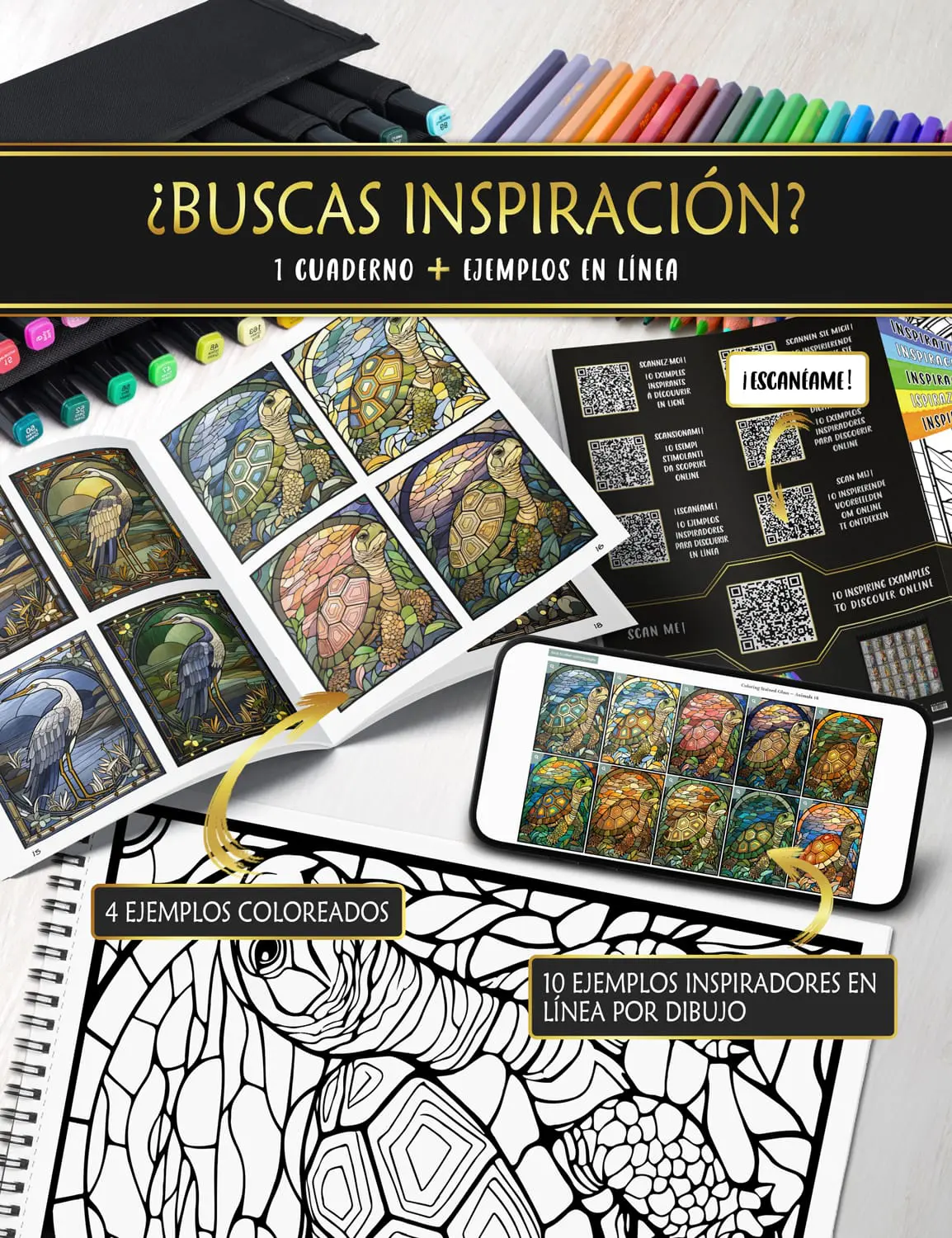 Encuentra inspiración online con ejemplos coloreados y combinaciones de colores armoniosas.
