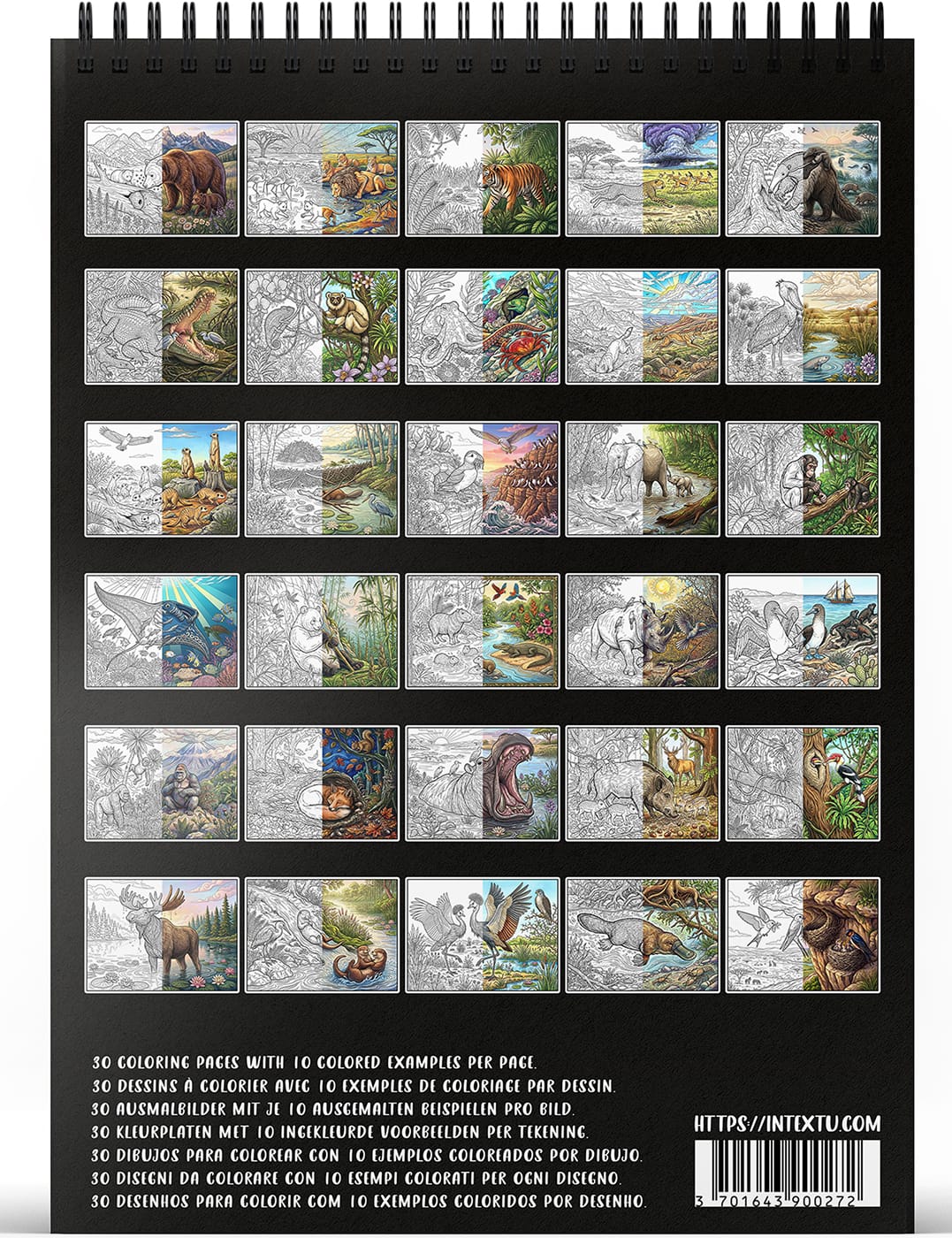 30 "Wilde Tiere" zum Ausmalen – Inspiration und Entspannung Ausmalbuch für Erwachsene mit 30 einzigartigen Motiven zum Ausmalen – ideal für Achtsamkeit, Entspannung und Kreativität.