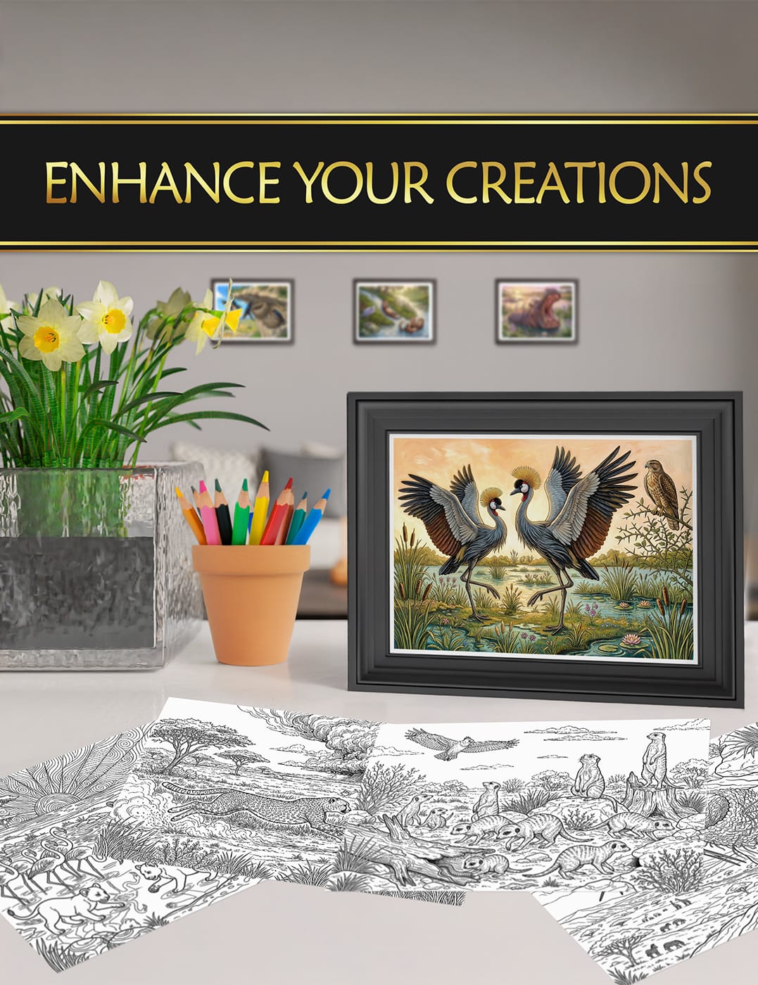 Showcase your "Wild Animals" creations – turn your art into decor