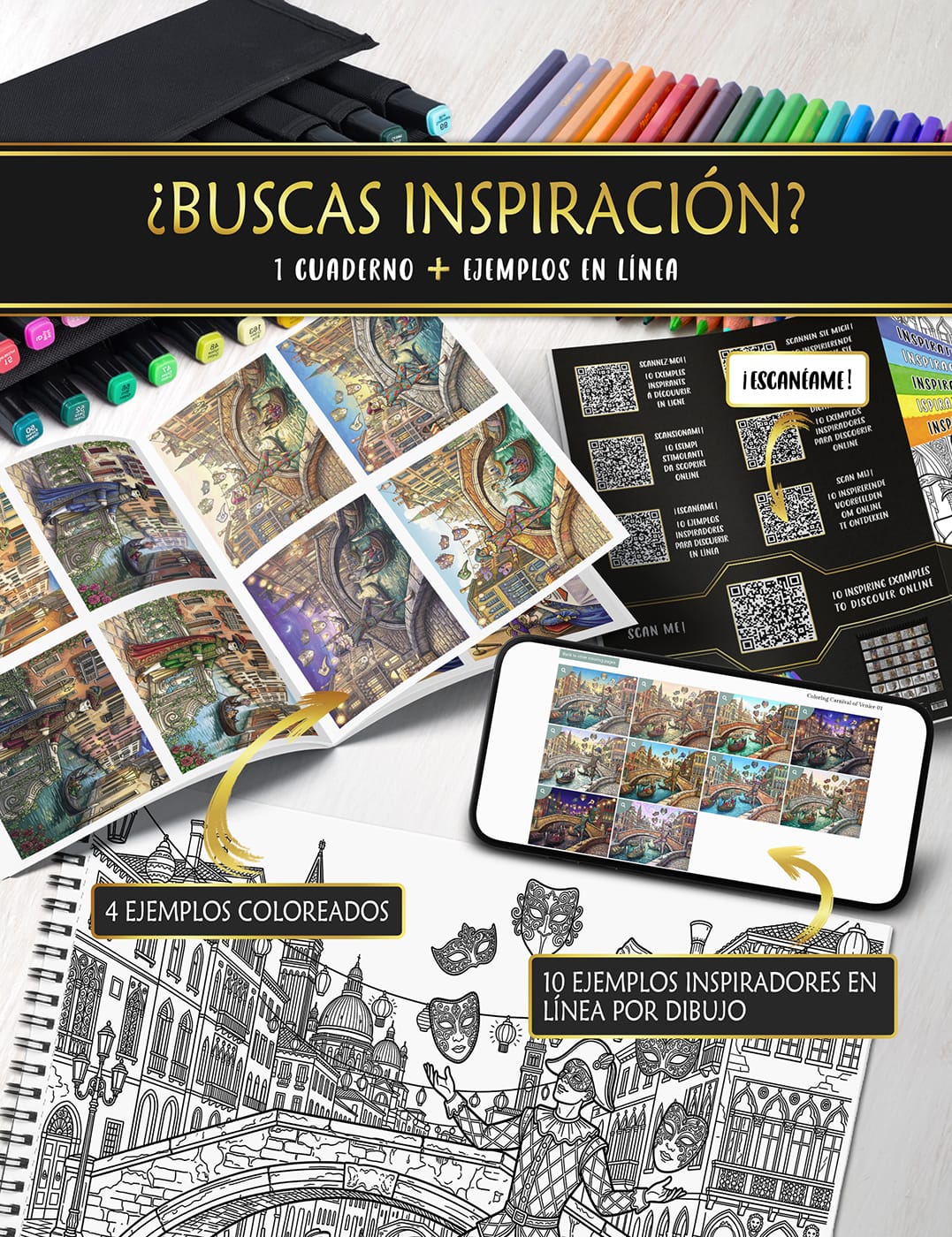 Ideas de color online para tus dibujos de "Carnaval de Venecia" Encuentra inspiración online con ejemplos coloreados y combinaciones de colores armoniosas.