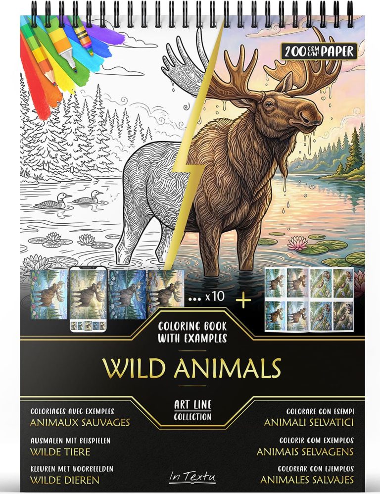 Libro da colorare per adulti con 30 disegni originali per favorire rilassamento, benessere e creatività.