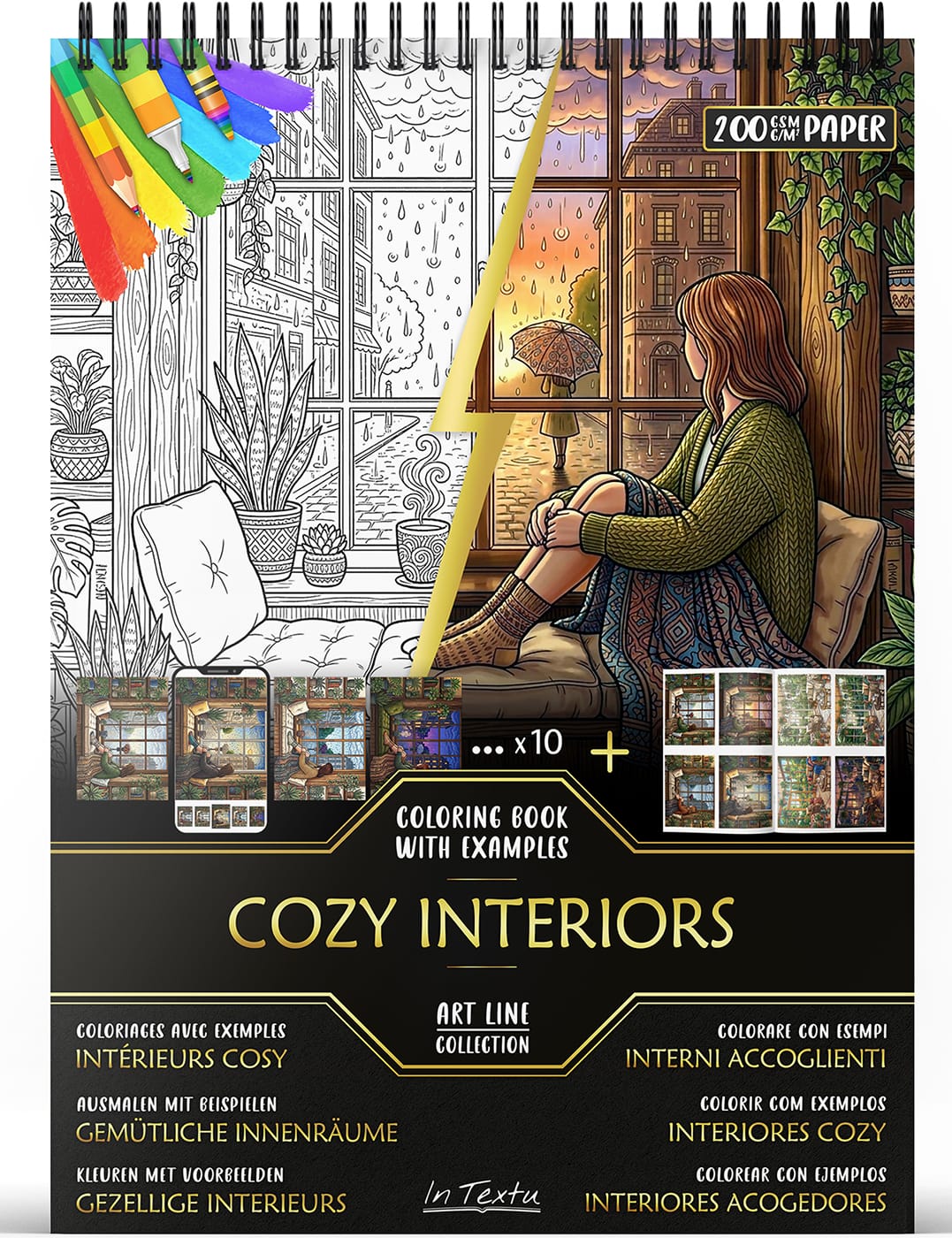 "Interni Accoglienti" – libro da colorare per adulti rilassante e creativo Libro da colorare per adulti con 30 disegni originali per favorire rilassamento, benessere e creatività.